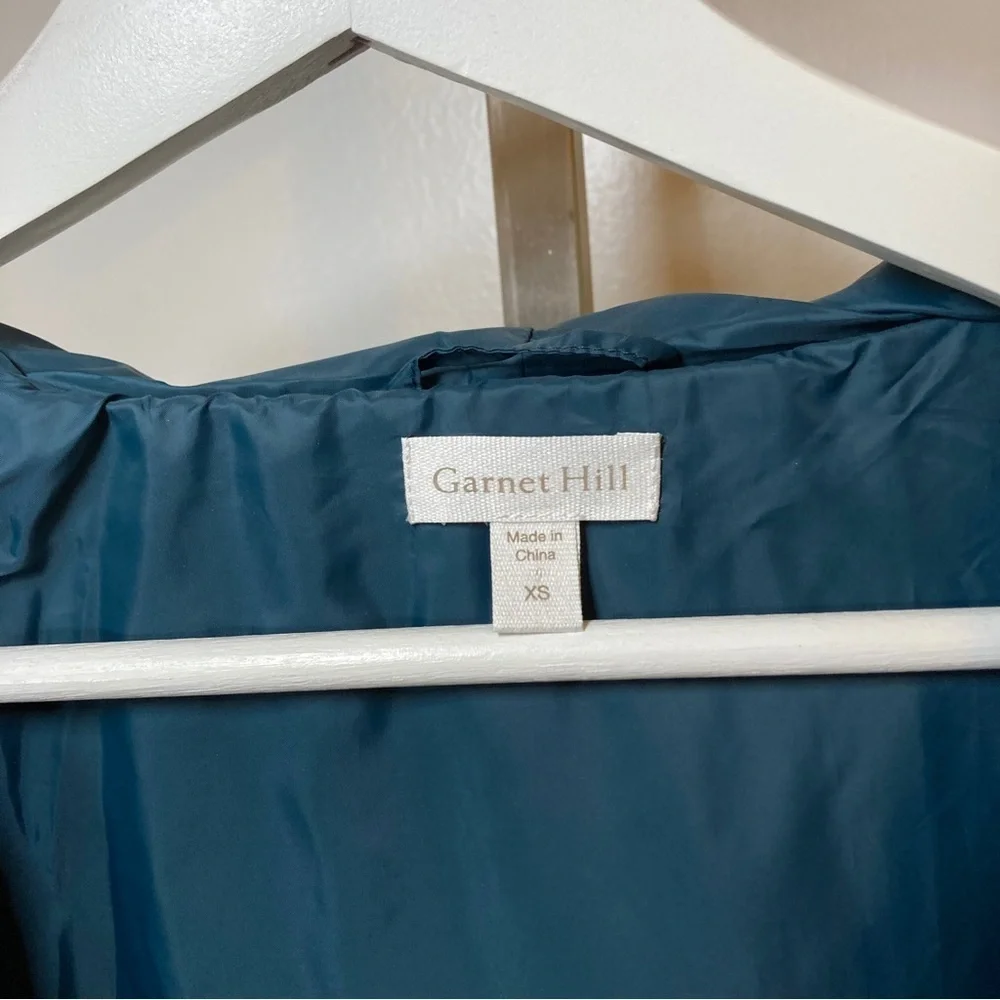 Garnet Hill drk teal down Puffer Coat Size XS - Picture 8 of 8